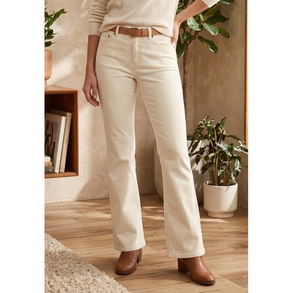 Faded‎ Glory Women's Bootcut Pants Size 12 Tall Khaki Y2K Stretch Casual Career